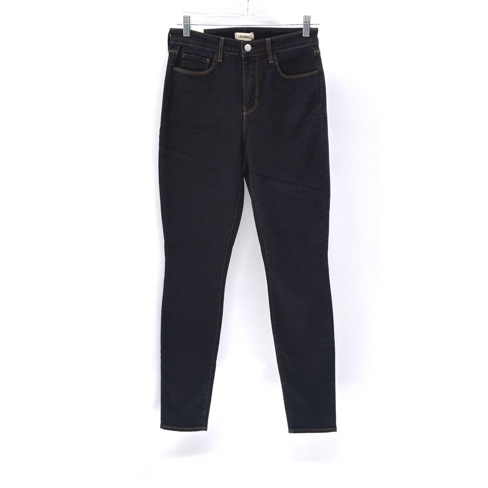 L'Agence Jeans High Rise Skinny Marguerite Women Size 27 Dark Blue New